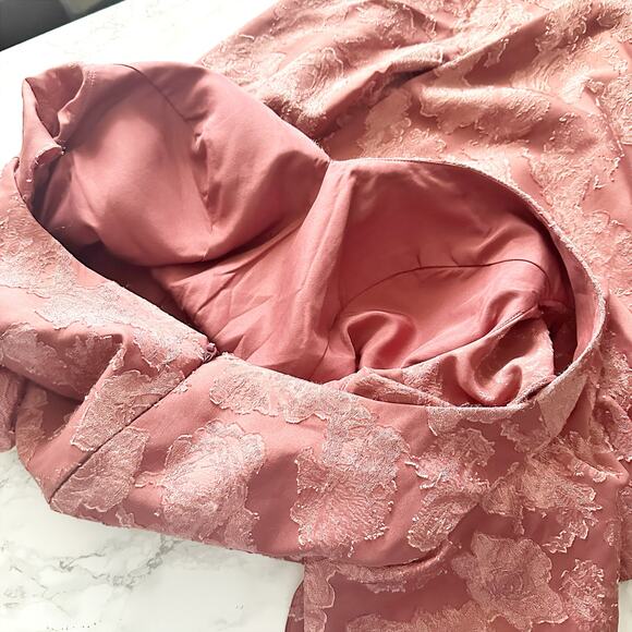 Elegant Mauve Floral Evening Gown - Picture 13 of 13